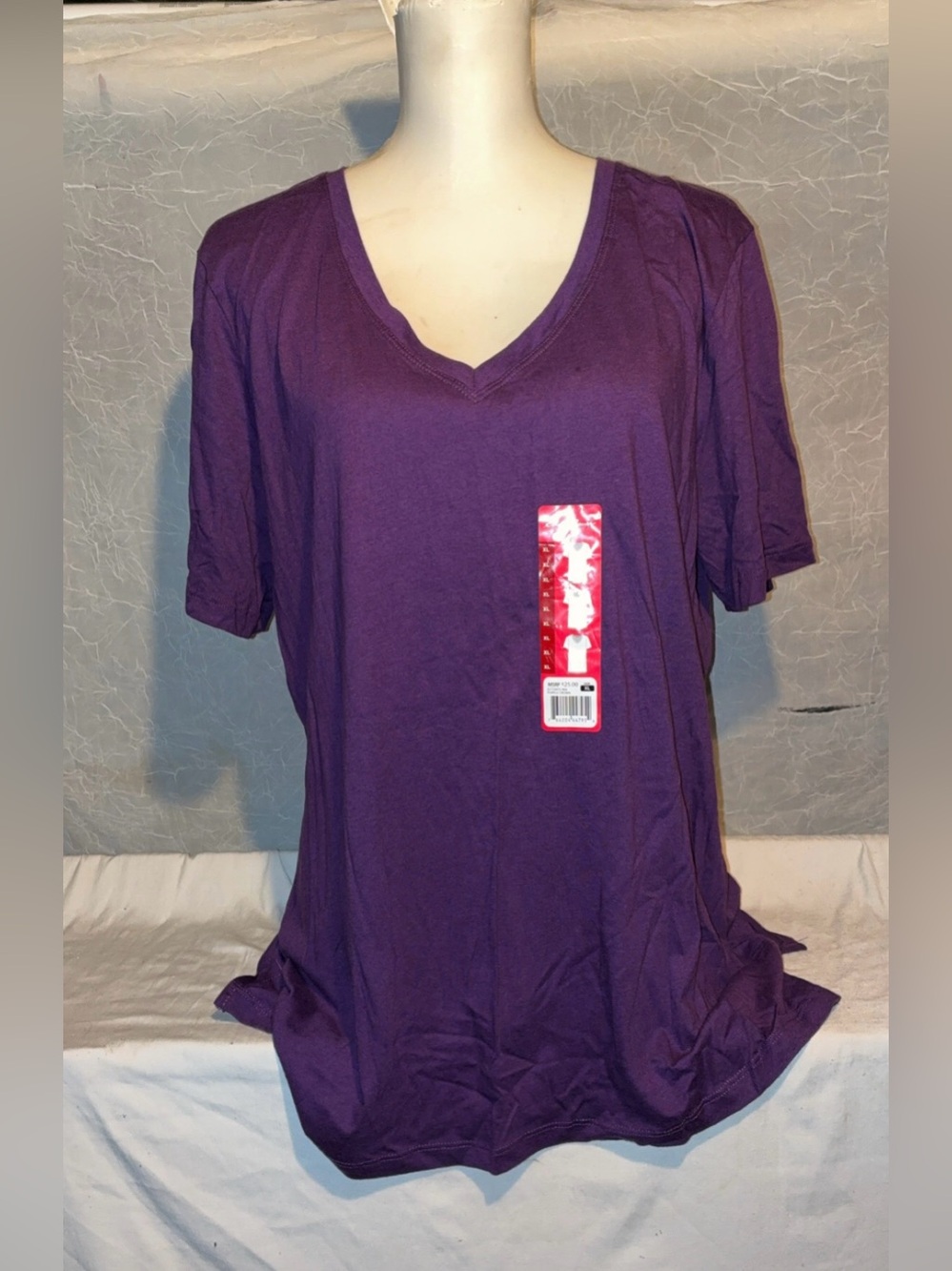 NWT Eddie Bauer Women’s XL Purple Crown V-Neck Short Sleeve Tee MSRP $25